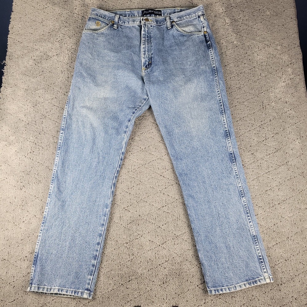 Wrangler George Strait Jeans Mens 38x32 Blue Cowboy Cut Straight Leg Workwear